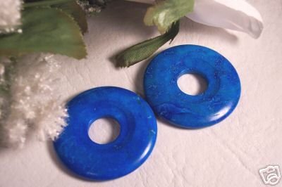 TURQUOISE HOWLITE Donut Bead 40mm