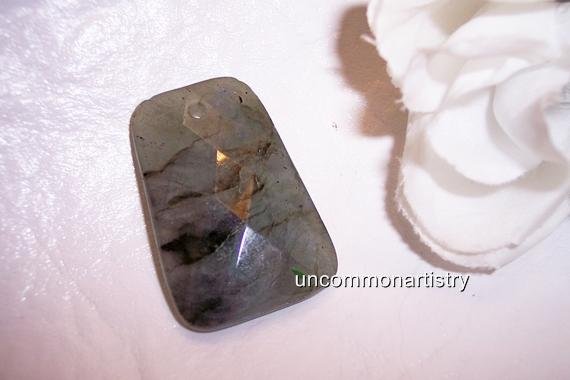 LABRADORITE faceted trapezoid pendant