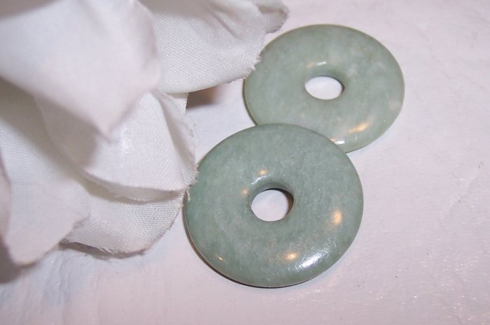 GREEN JADE Donut Bead 25mm