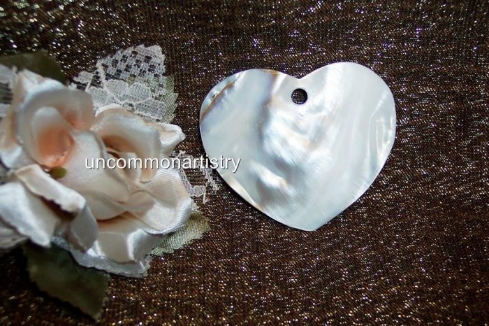 MOTHER OF PEARL Heart Pendant 52 x60mm