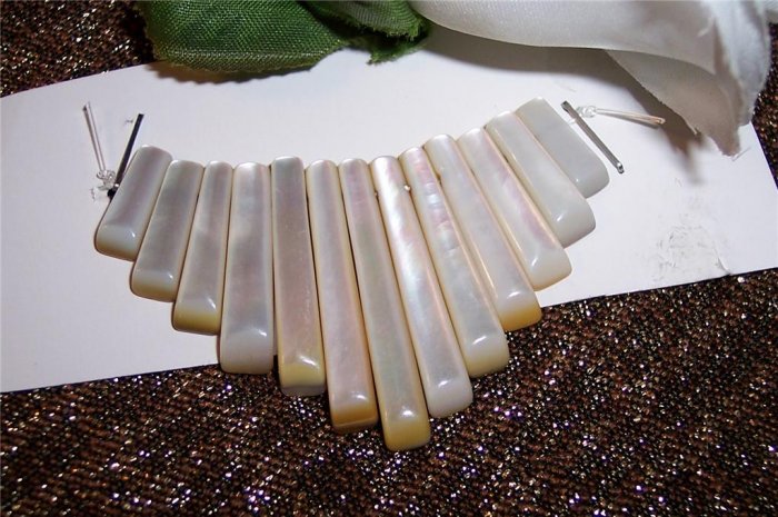 MOTHER OF PEARL 2" Cleopatra Bib