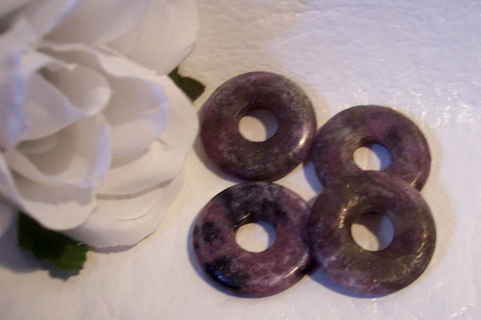 LEPIDOLITE (purple) Donut Bead 25mm