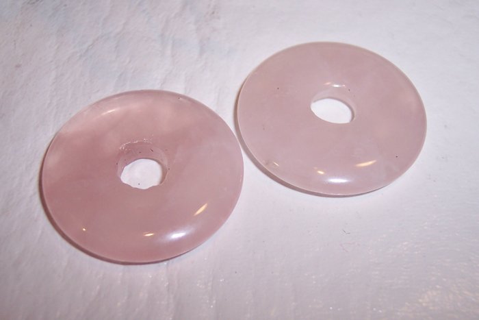 ROSE QUARTZ Donut Bead 25mm