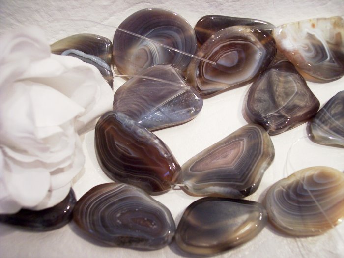 BOTSWANA AGATE Freeform Pendants 10 pack