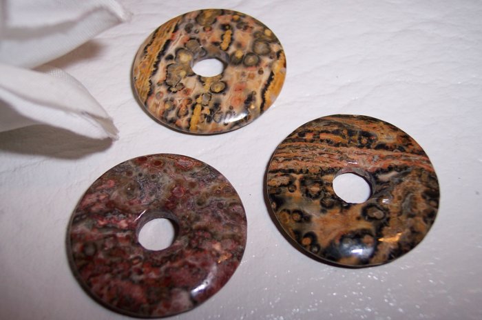 LEOPARDSKIN JASPER 25mm Donut Bead
