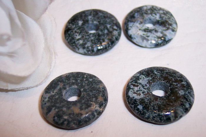 MOSS AGATE Donut Bead 20mm