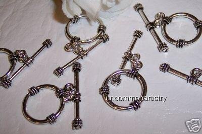Sterling Silver Fancy Round Toggle