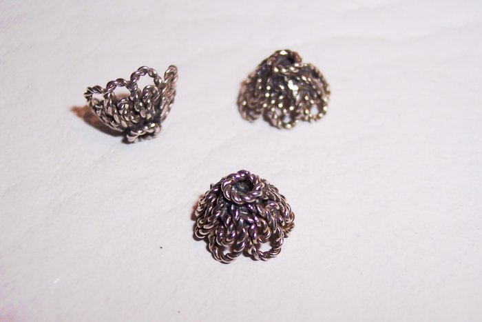 Sterling Silver GENUINE BALI Bead Cap #93