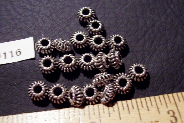 Sterling Silver GENUINE BALI Coil Bead 116