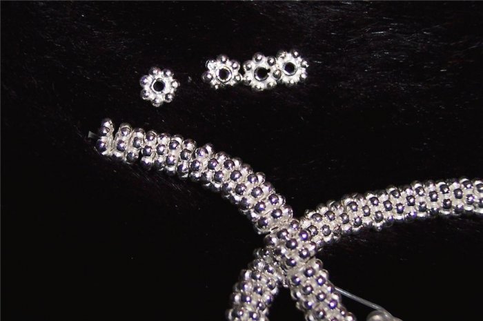Bright Sterling Silver GENUINE BALI Spacer Bead (q25)