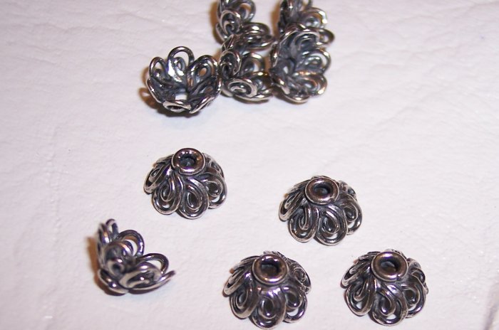 Sterling Silver GENUINE BALI Bead Cap Filigree #85