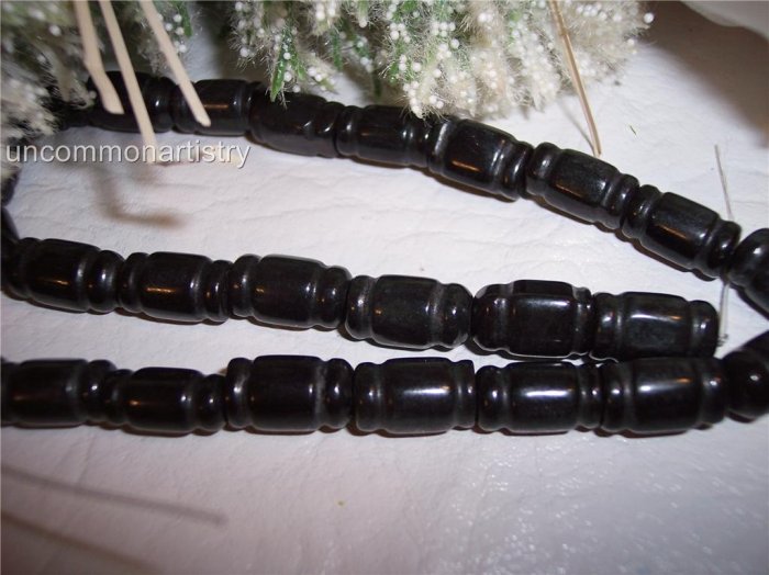 BLACKSTONE Fancy Carved Oval Beads