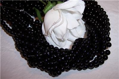 BLACK ONYX 6mm Round Beads