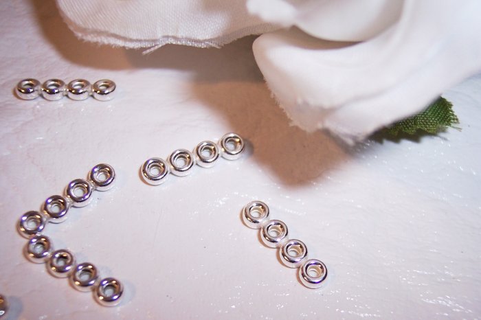 RONDELLE SPACER Bar 4 Strand Sterling Silver (5 pcs.)
