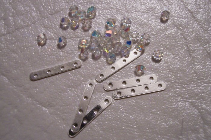 FLAT SPACER BAR Sterling Silver 4 Strand (10 pcs.)
