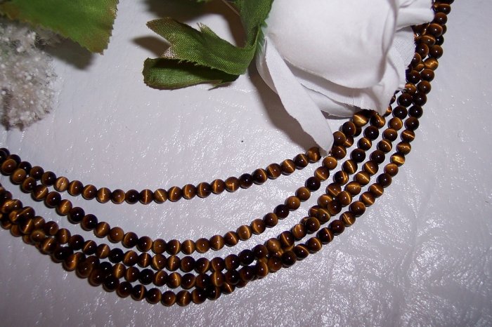 TIGER EYE 16" strand 4mm Beads