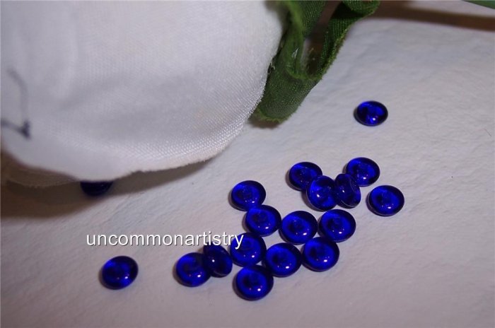COBALT Czech 4mm Rondell Beads 100pcs