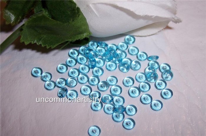 AQUA Czech 4mm Rondell Beads 100pcs