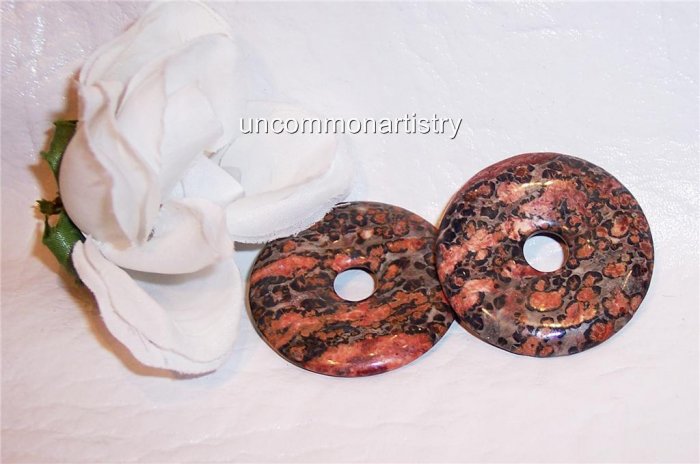 LEOPARDSKIN JASPER 40mm Donut Bead