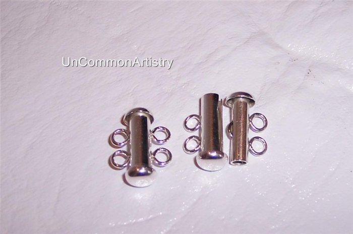 TUBE CLASP 2 strand Sterling Silver