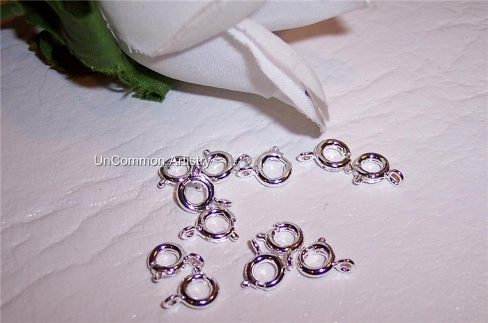 SPRING RING Clasps Silver Plated 6mm q.25