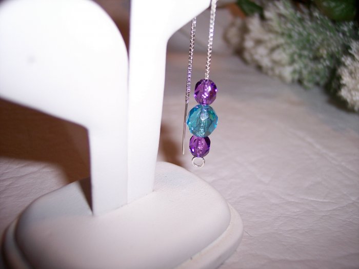 THREADERS w/ jump ring 4" Sterling Silver Ear q.10.