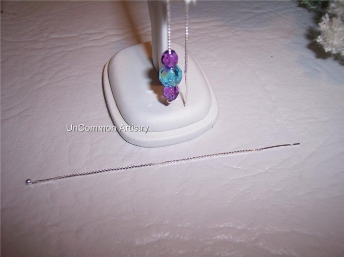 THREADERS w/ ball 4" Sterling Silver Ear q.10.