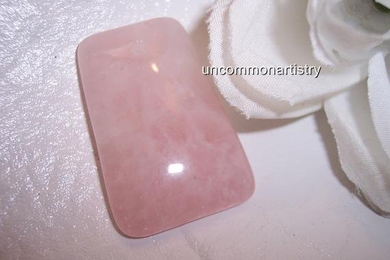 ROSE QUARTZ Puffed Trapezoid Pendant!