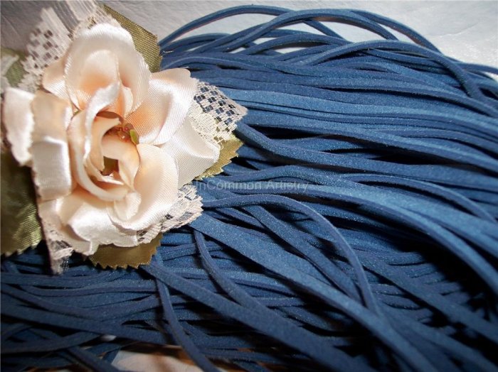 FAUX SUEDE Cord 1mm DARK BLUE 5 Meters
