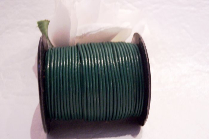 LEATHER CORD 1mm DARK GREEN 5 yards
