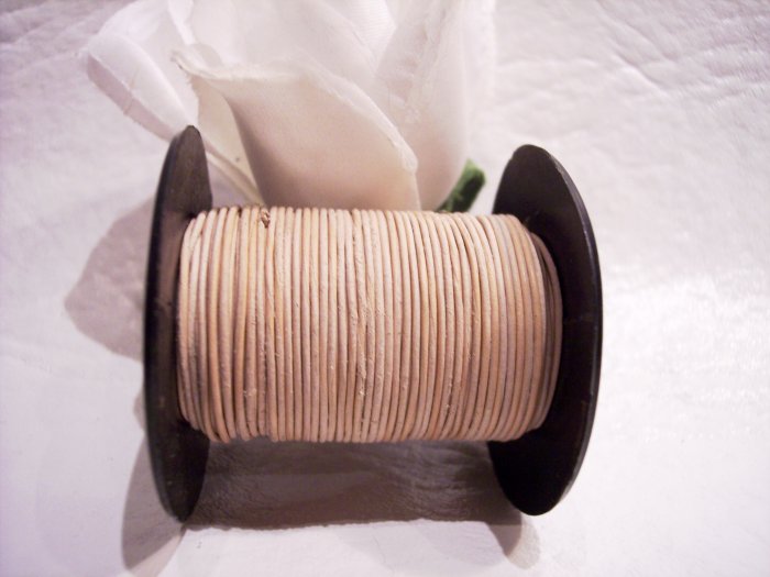 LEATHER CORD .5mm TAN 5 yards