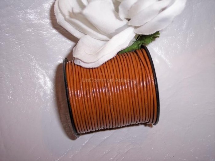 LEATHER CORD 1mm SIENNA BROWN 5 yards