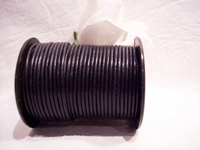 LEATHER CORD 1mm DEEP VIOLET 5 yards