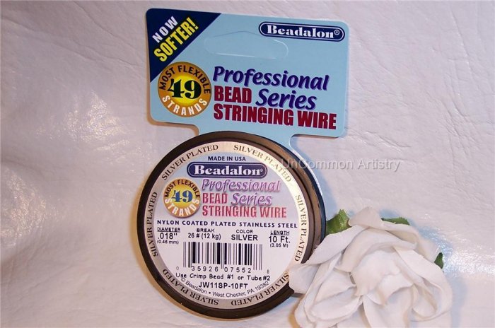 BEADALON 49 Strand 10ft. SILVER PLATED .018"
