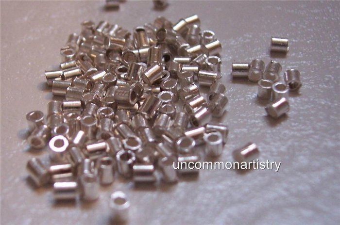 CRIMP BEADS 2x2 mm STERLING SILVER q.50