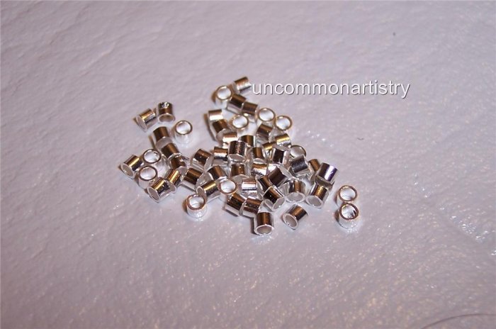 CRIMP BEADS 1.5mm SILVER PLATED q.100