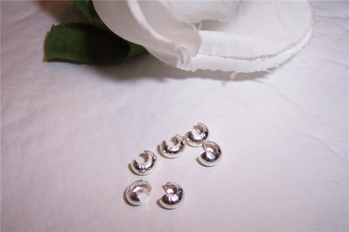 CRIMP COVERS Sterling Silver 3mm q.50