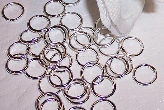 8mm CLOSED Sterling Silver Jump Rings 18g. q.20