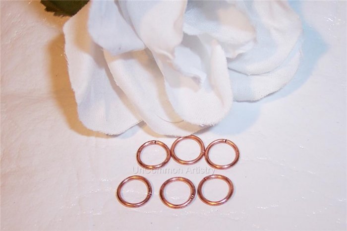 8mm OPEN COPPER Jump Rings 18g. q.20