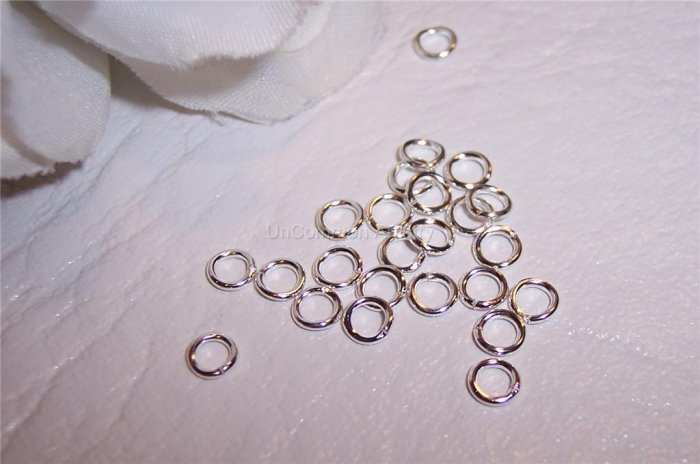4mm OPEN SILVER PLATED Jump Rings 21g. q.100