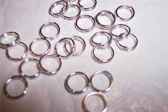 SPLIT Rings SILVER PLATED 6MM Q.100