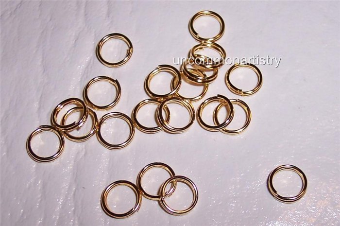SPLIT RINGS 6mm GOLD PLATED q.100