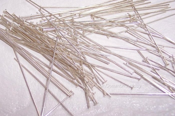 1 1/2" HEAD PINS 24 Gauge STERLING SILVER q.25