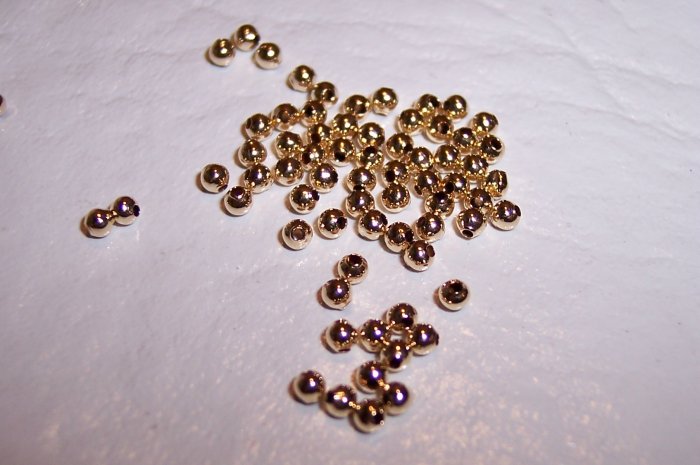 5mm Round Beads GOLD PLATED q.10
