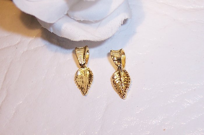 BAILS Stone Mounting LEAF GoldPlated Md (Glue On) q.5
