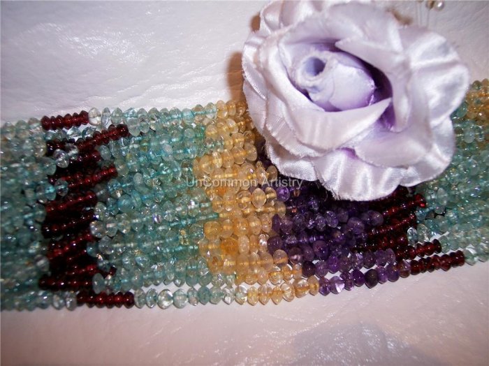 Multi-Gem 5mm RONDELLS 15" Strand