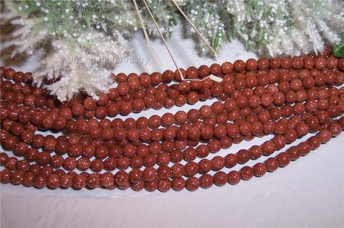 GORGEOUS! Goldstone!! 4mm Round Beads