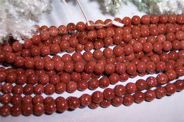 GORGEOUS! Goldstone!! 8mm Round Beads