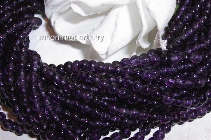 AMETHYST 6 mm ROUND Beads 16" Strand