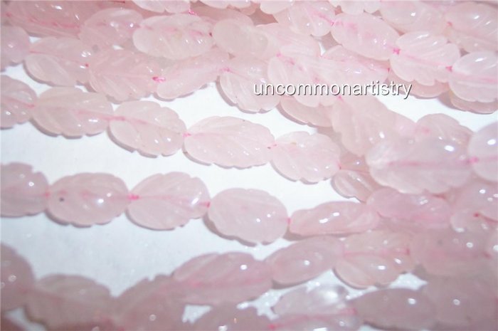 ROSE QUARTZ Carved 7x10mm Oval Beads 16" Strand